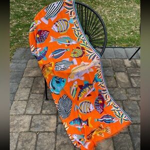 NWT Inoui Editions Tuba Fish Cotton Scarf